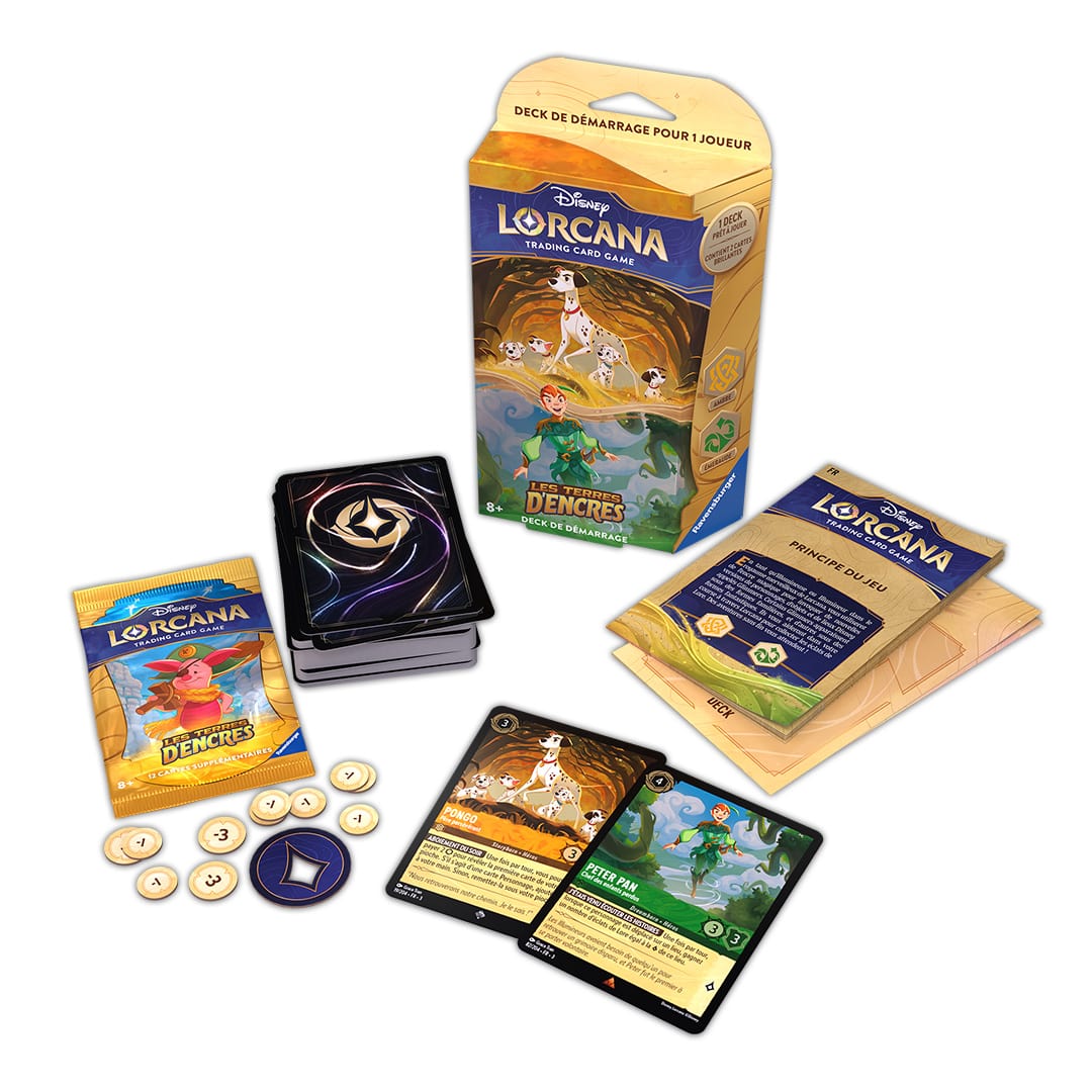 disney lorcana deck de démarrage chapitre 3 101 dalmatiens peter pan
